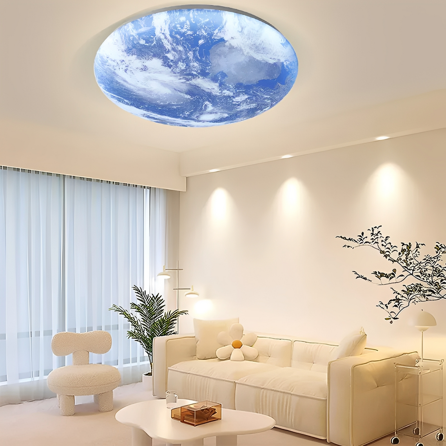 Kris – Moderne Mond-Runde LED-Deckenleuchte