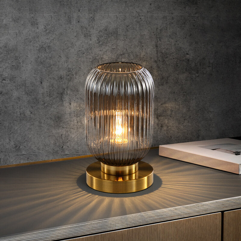 Nerida – Nordische Glas-Oval Tischlampe