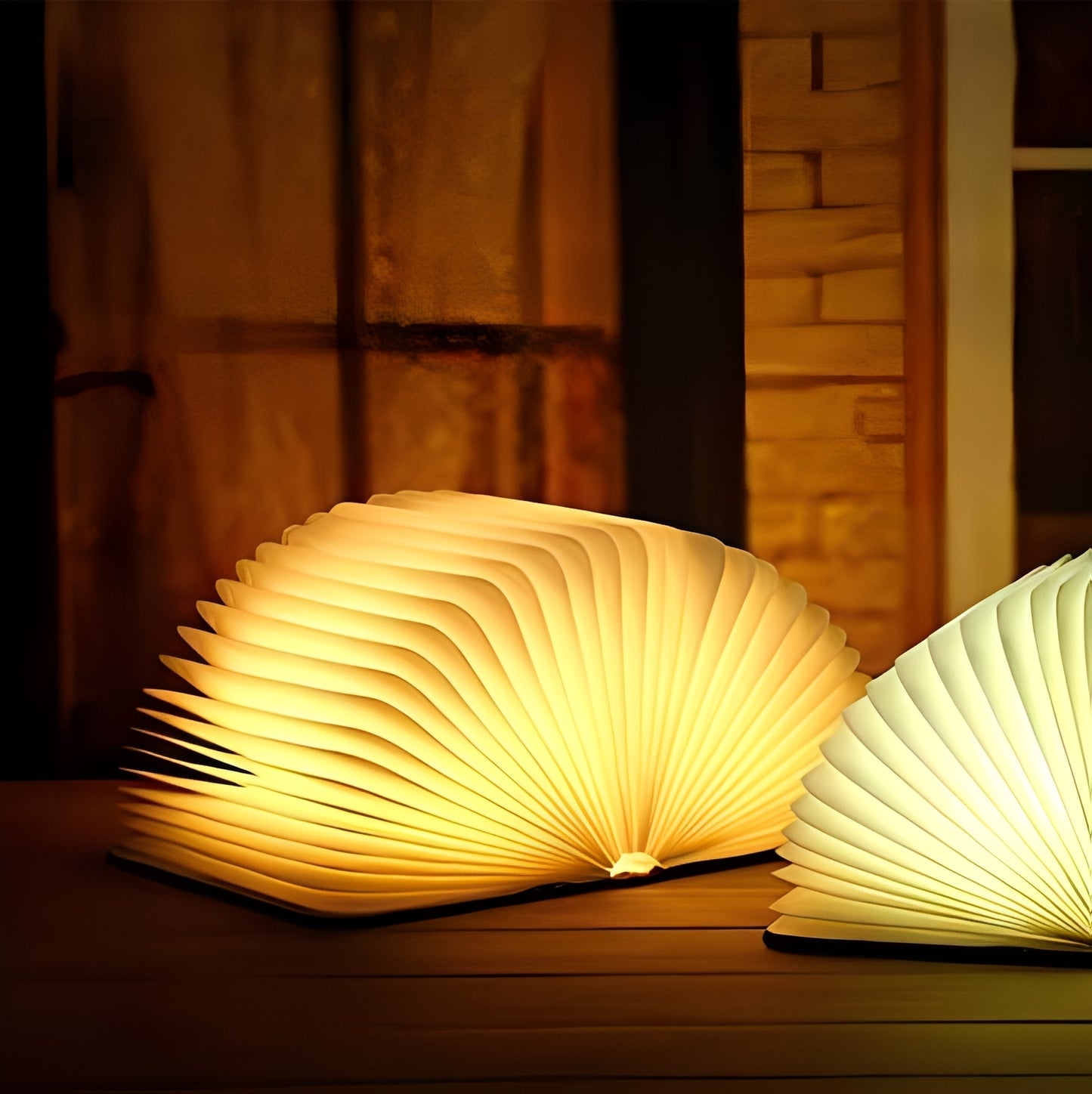 Faye – Faltbare Nachtlampe aus Leder