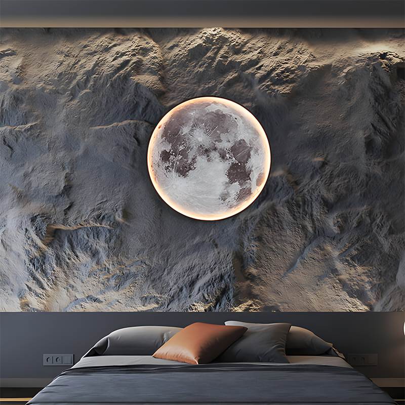 Tsukiko – Runde Mond Design-Wandlampe