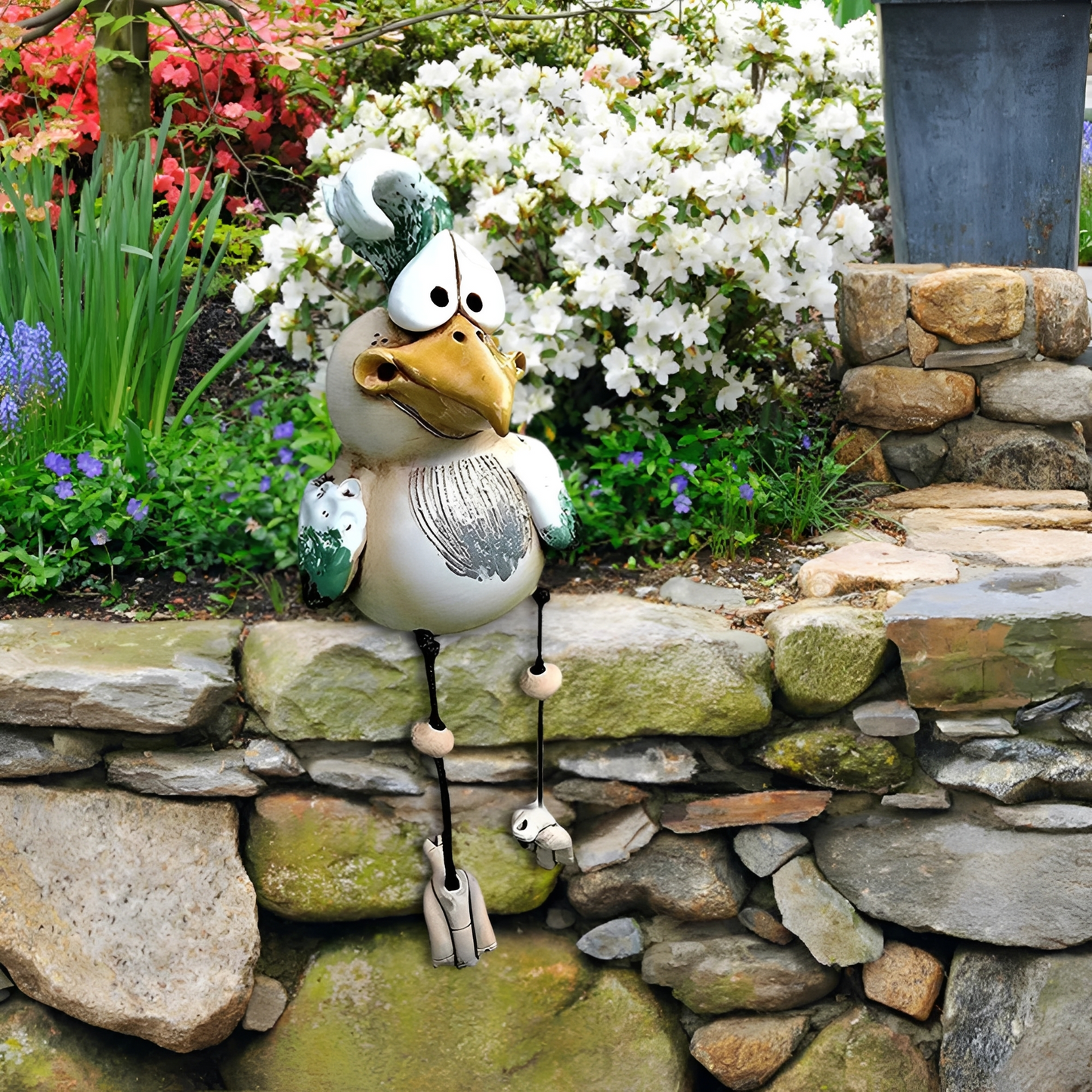 Gallina – Moderne Gartenfigur Huhn aus Kunstharz