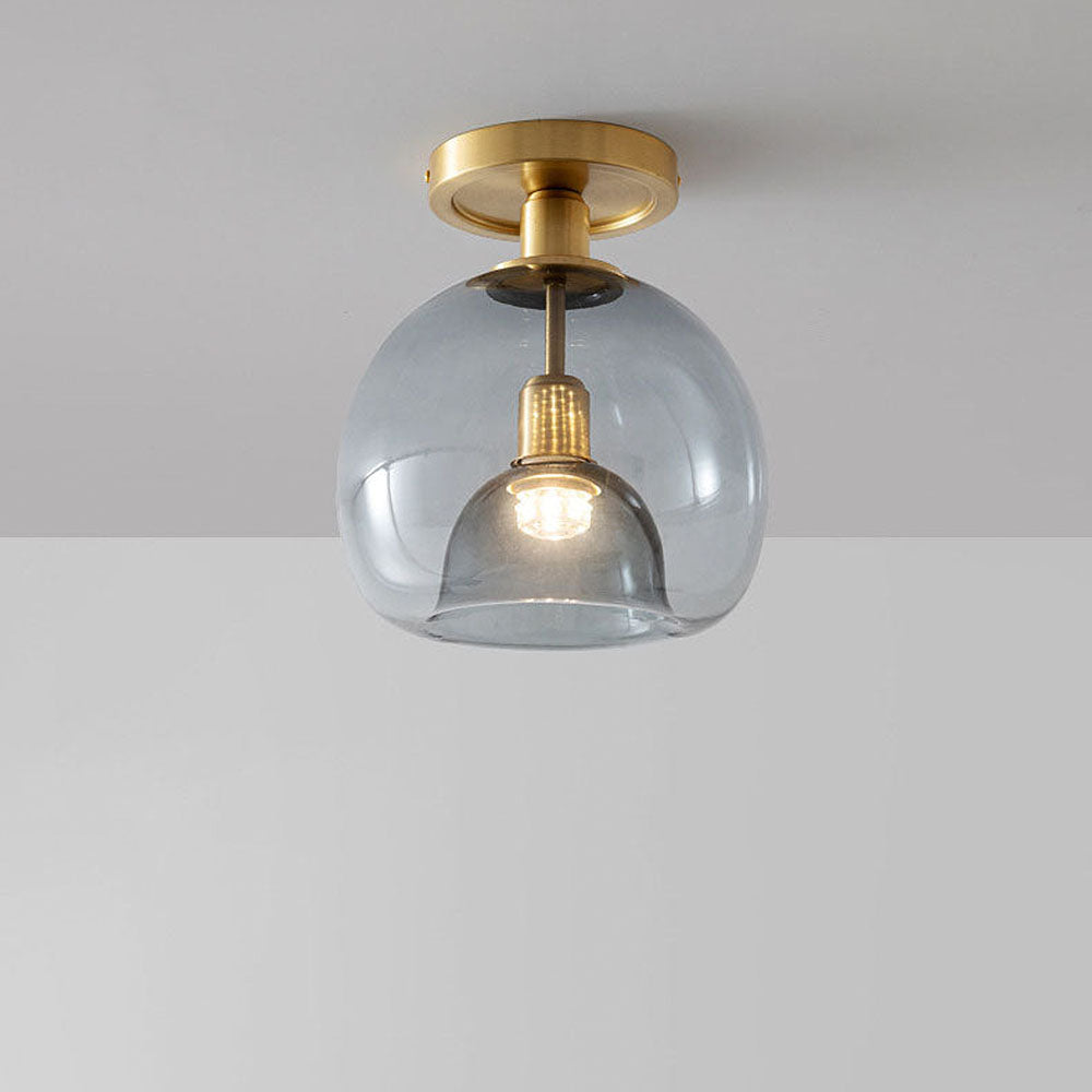 Glayra – Moderne Deckenleuchte mit grauem Glas für Flur und Wohnbereich