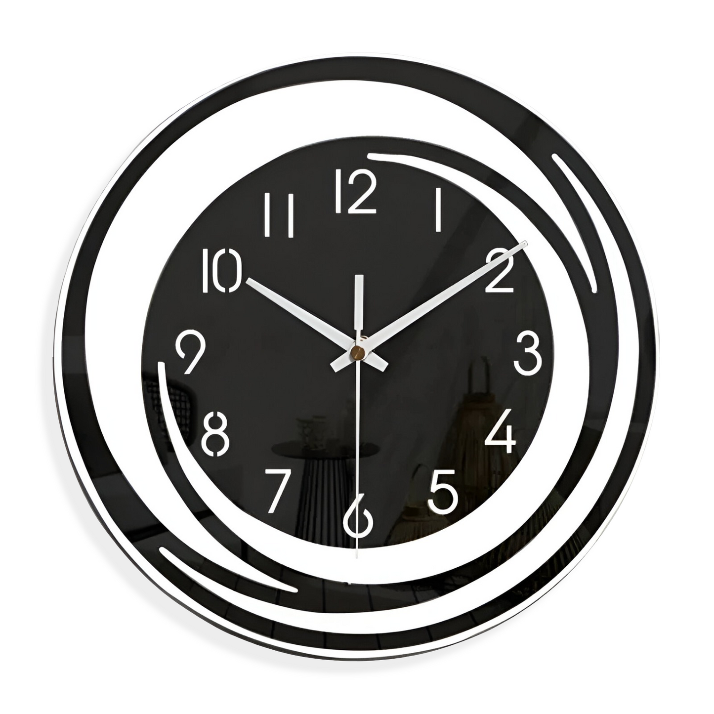Nolia – Transparente, leise Wanduhr
