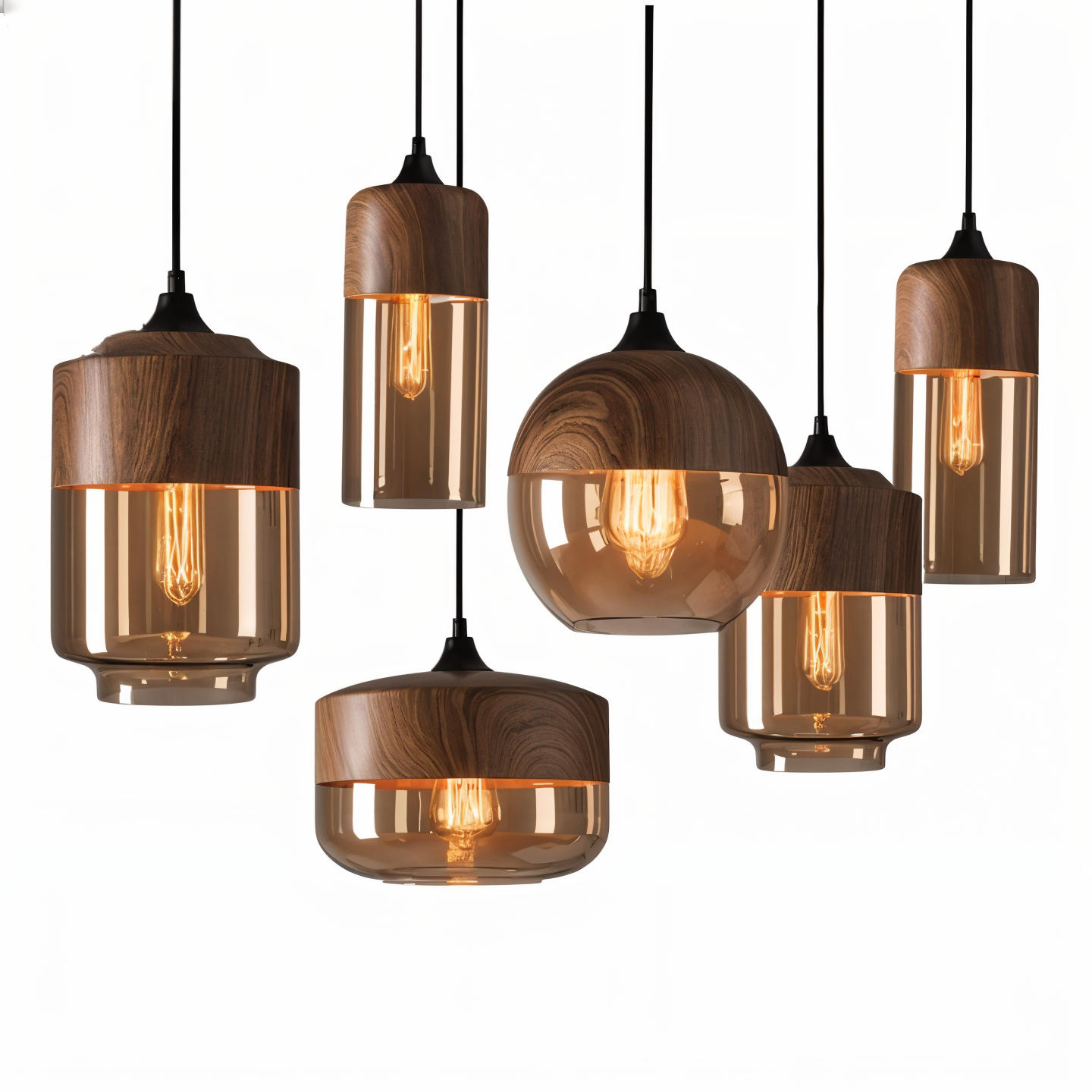 NordLuma – Retro-inspirierte Glas-Pendelleuchte im Loft-Stil