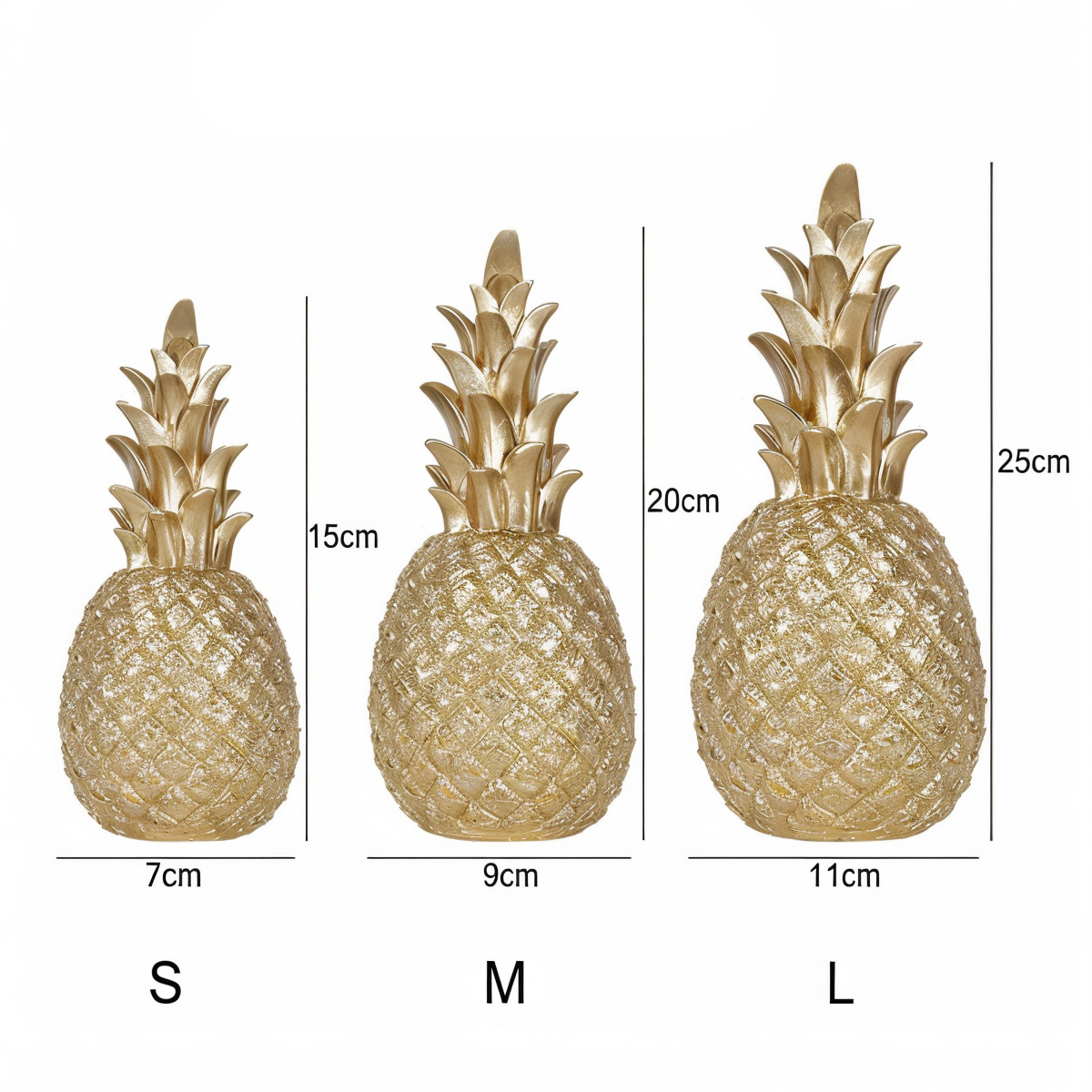 Phineas – Stilvolle Ananas-Dekoration aus Harz für sommerliche Wohnakzente