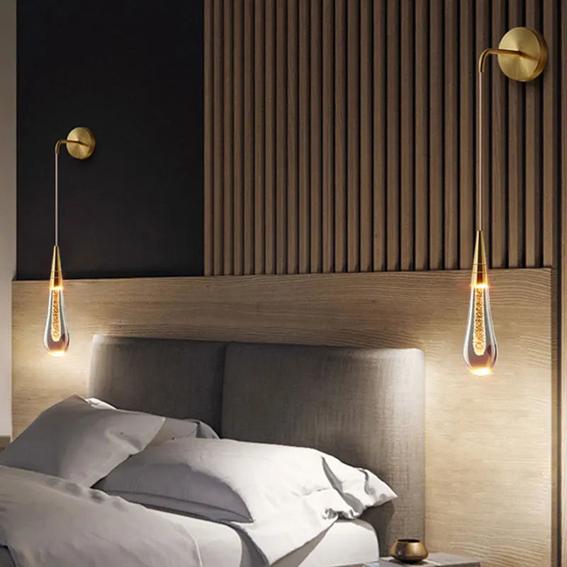Norie – Kristall-Wandleuchte mit LED für luxuriöse Akzente