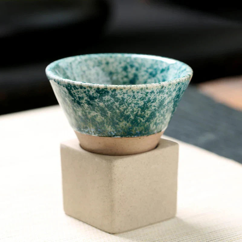 Wabi-Sabi Teetasse – Japanische Keramik mit natürlicher Textur & Handarbeit