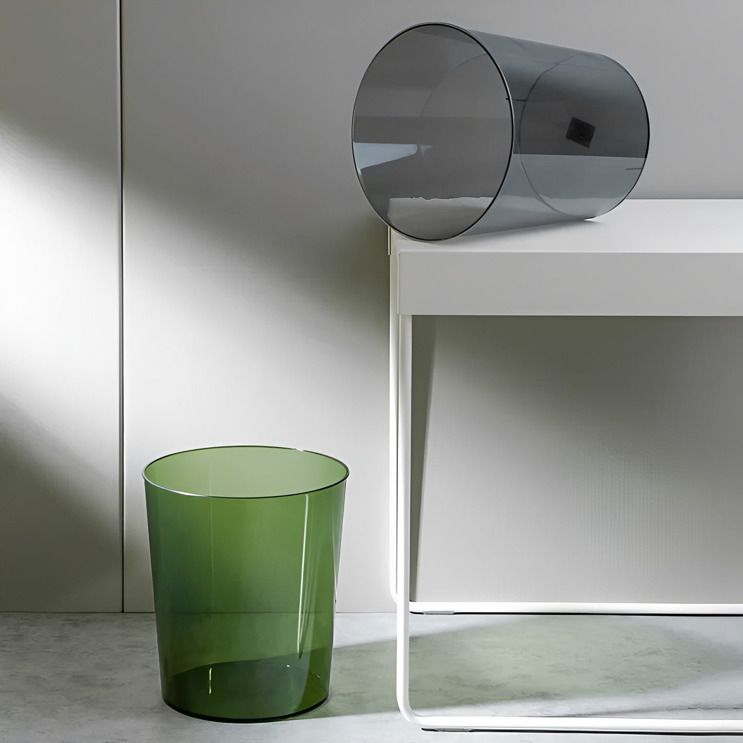 Clario – Transparenter Zylinder-Mülleimer