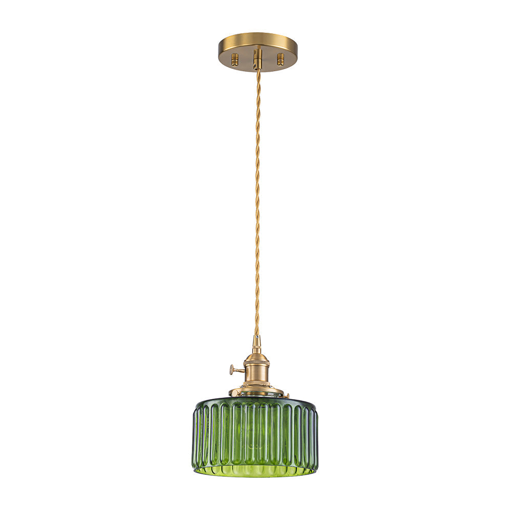 Shizuku – Messing-Glas Pendelleuchte