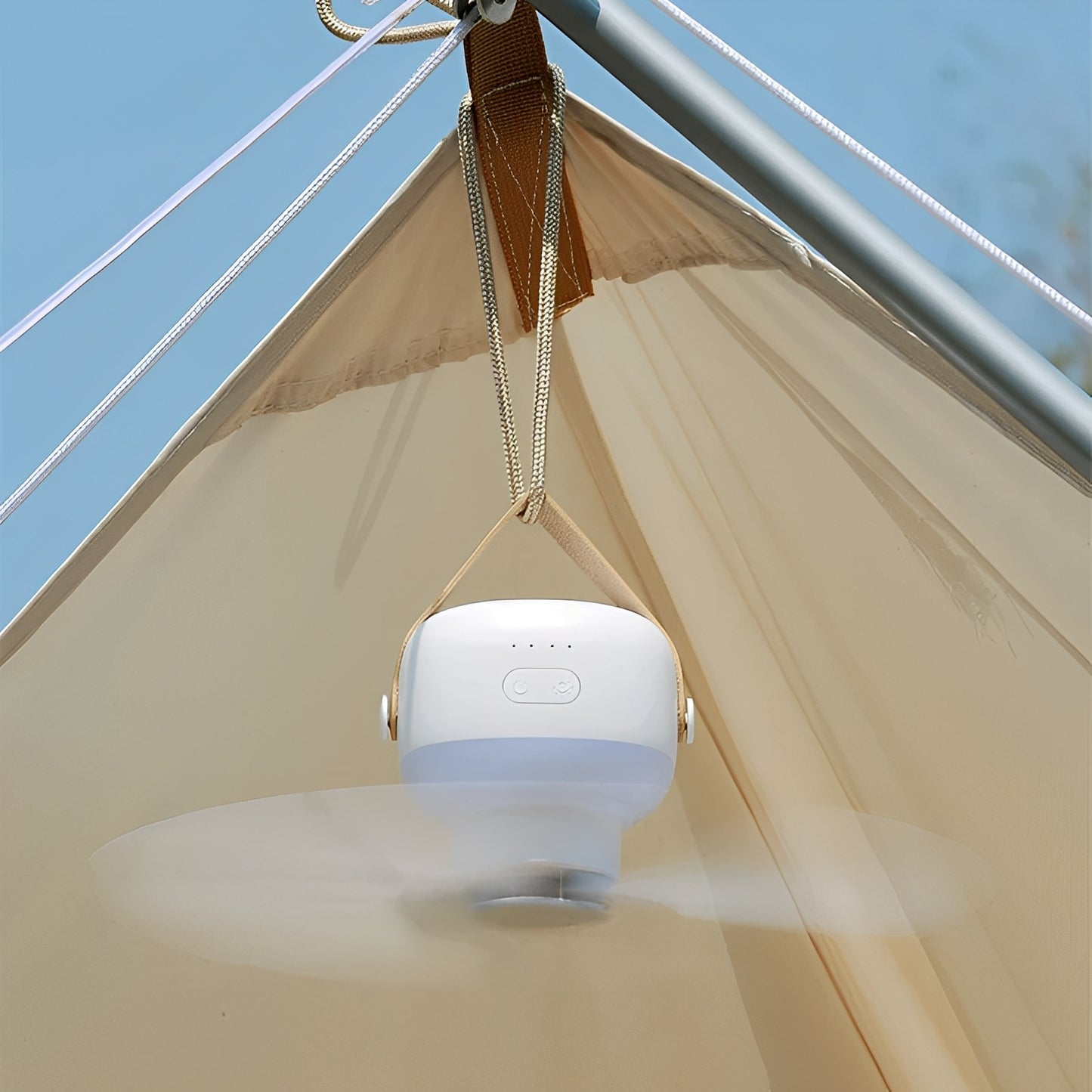Taro – Tragbarer Camping-Ventilator mit LED-Nachtlicht
