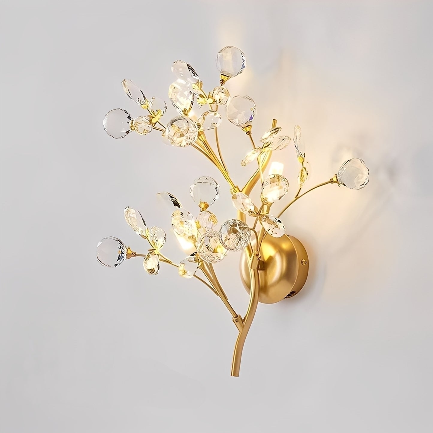Zuko – Kristall-Wandleuchte im Zweig-Design