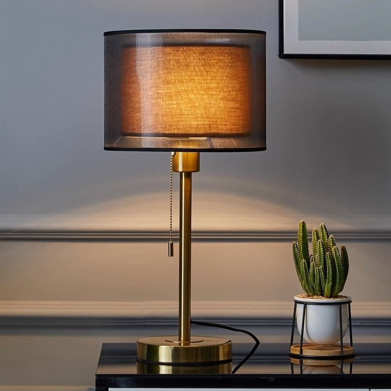 Elio – Retro-Nachttischlampe mit Zugschalter