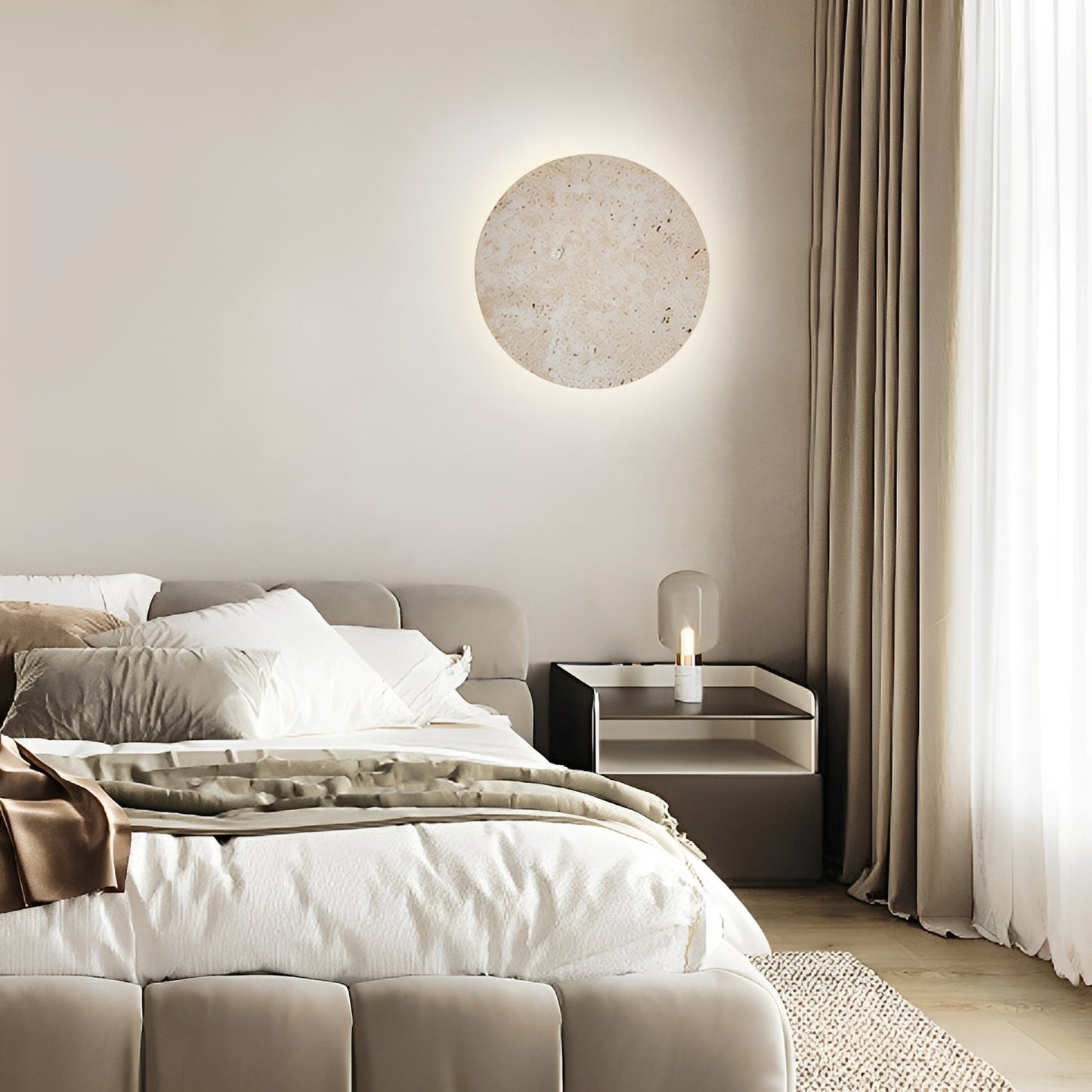 Farrah – Design Wandleuchte aus Naturstein