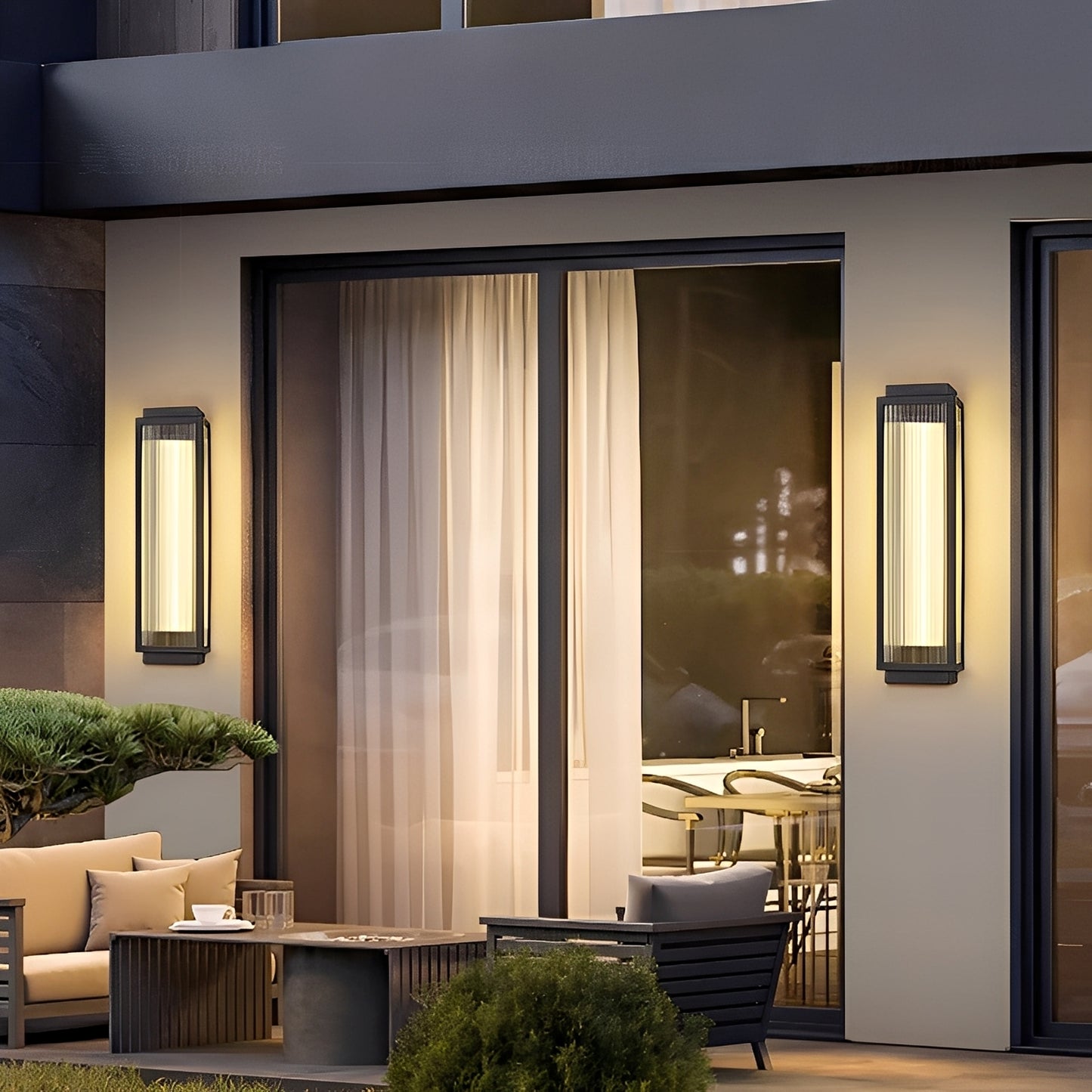 Yara – Outdoor-Wandleuchte aus Edelstahl