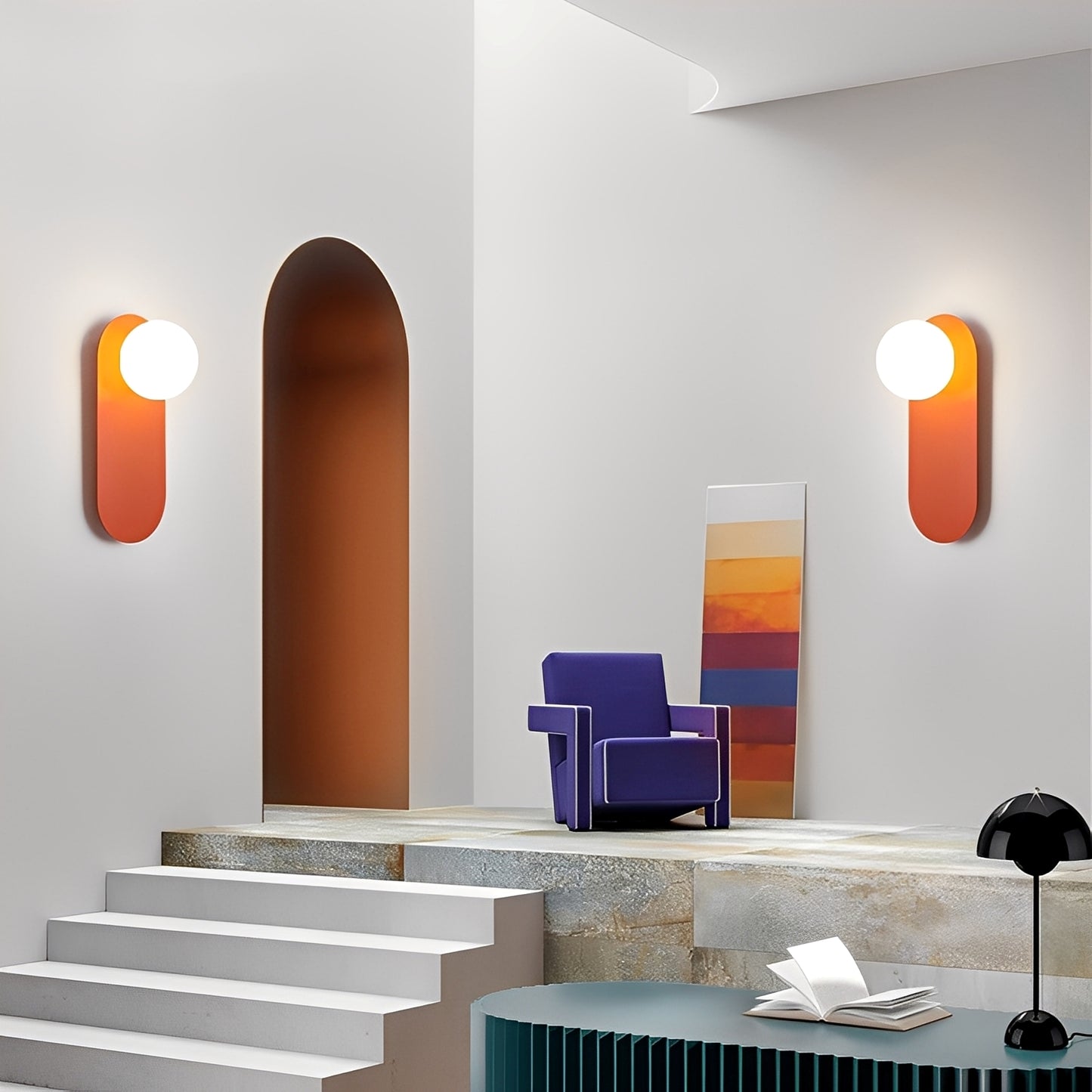 Lucie – Ovale Wandlampe