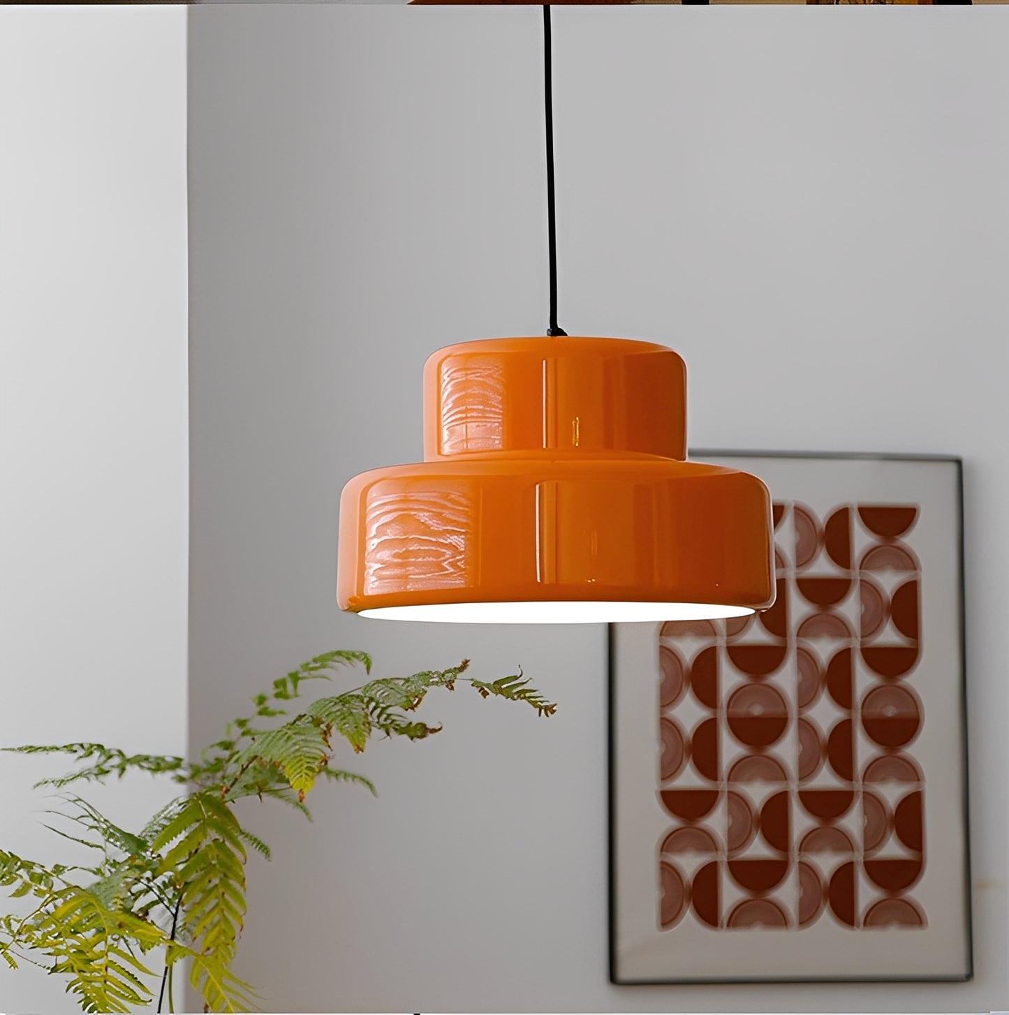 Olenya – Nordische Vintage Orange Pendelleuchte