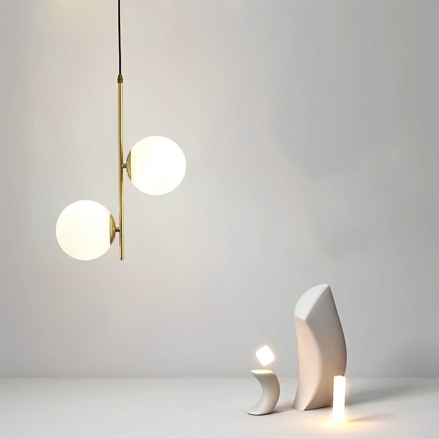 Kara – Moderne Minimalistische Doppelkopf-Pendelleuchte