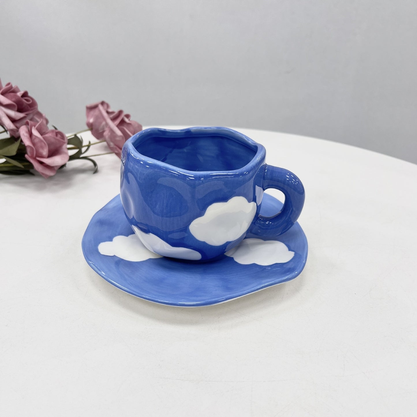 Arielle – Retro Herz Hand Pinch Kaffeetasse