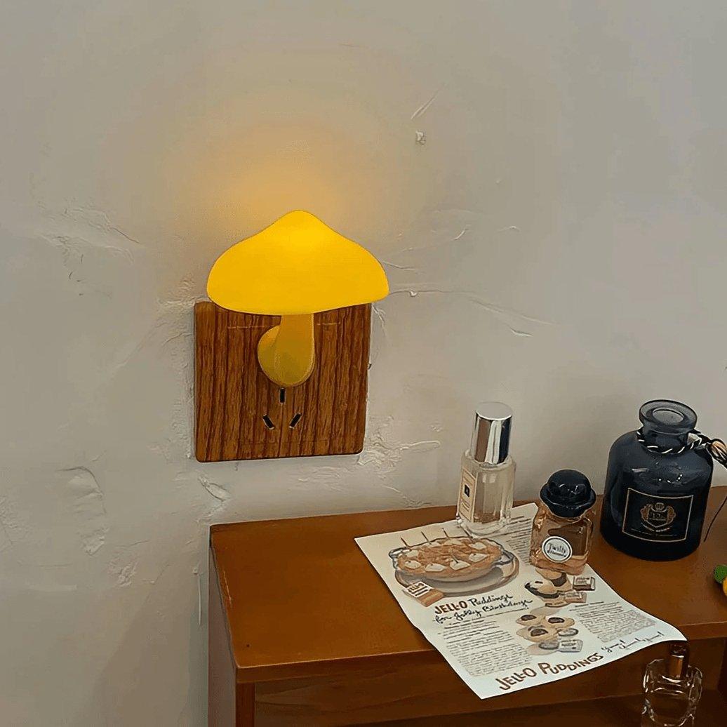 GlowCap – Pilzförmiges LED-Nachtlicht in Warmgelb