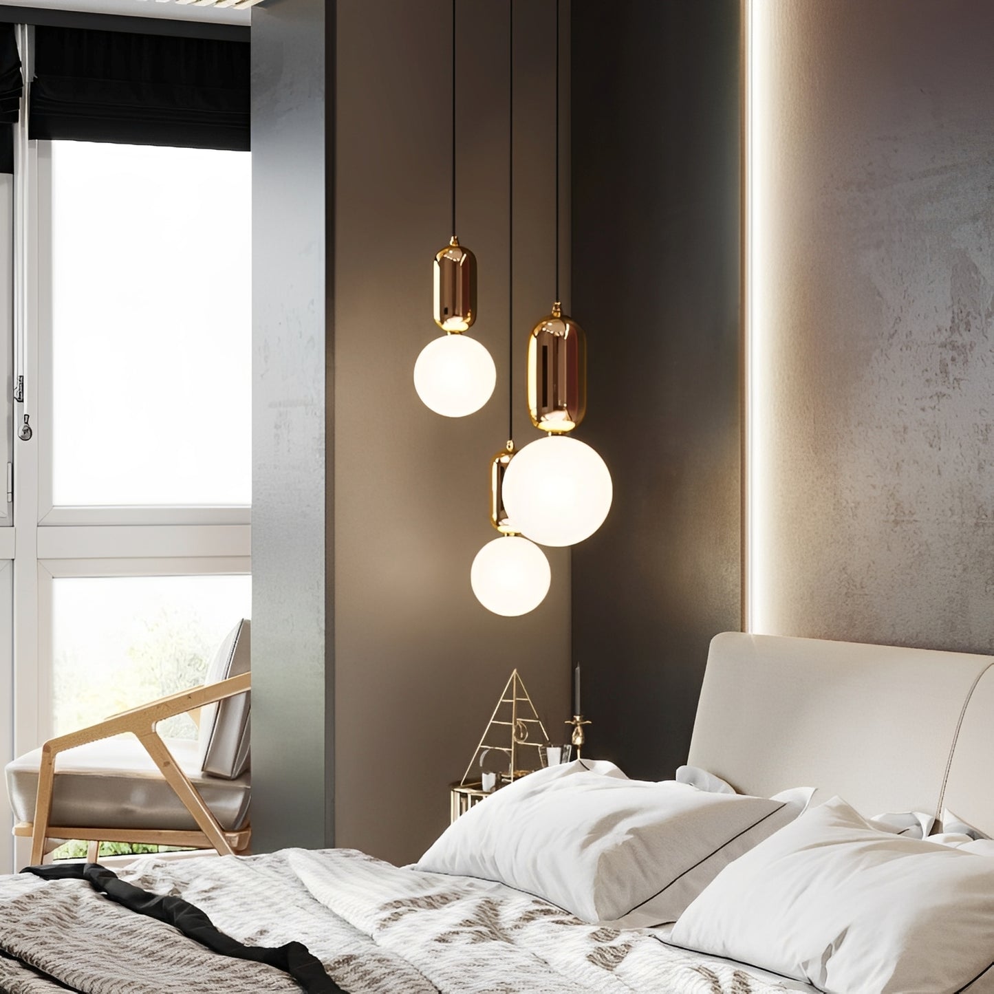 Kyle – Elegante Glas-Kugel Pendelleuchte