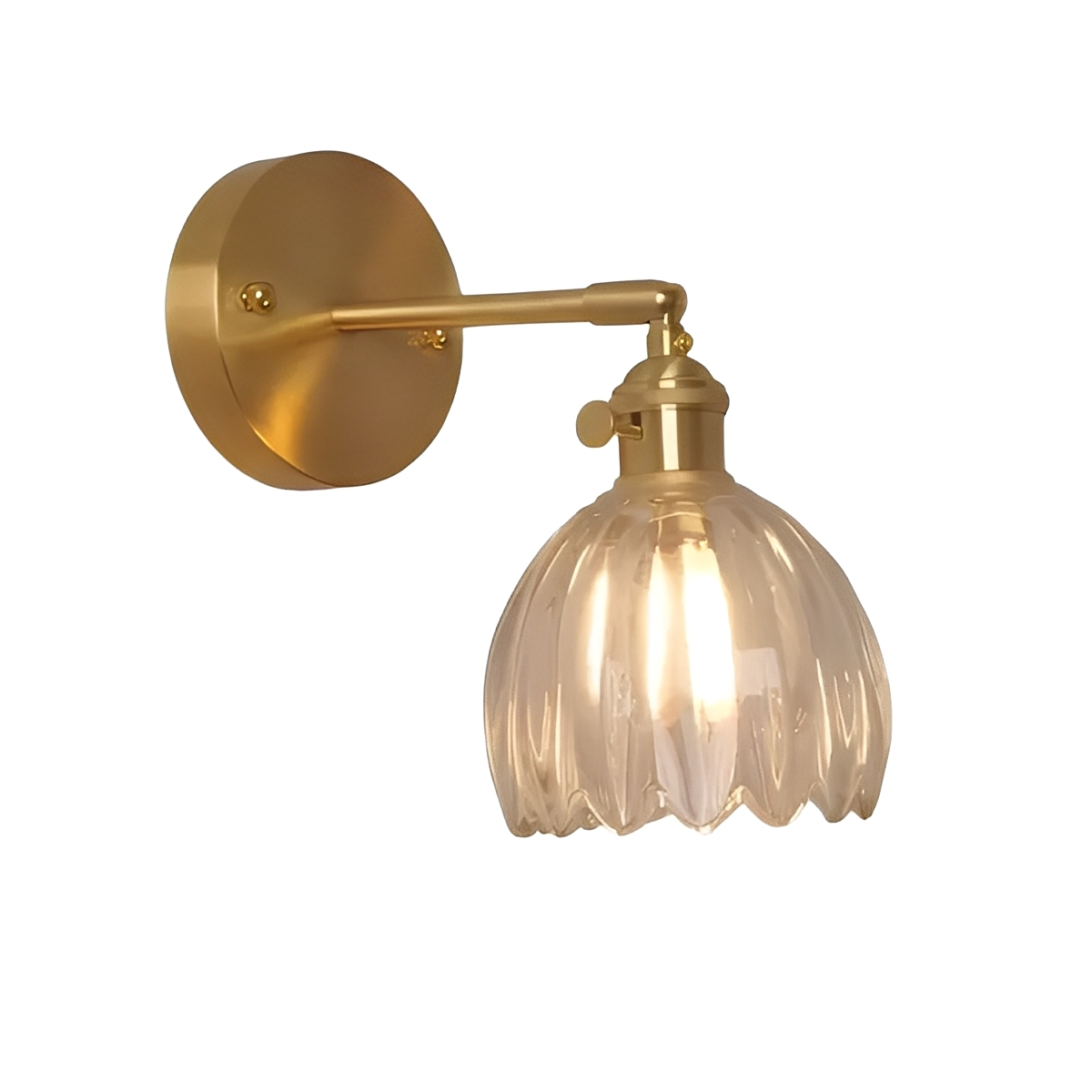 Fiona – Retro Kupfer-Glas Wandleuchte