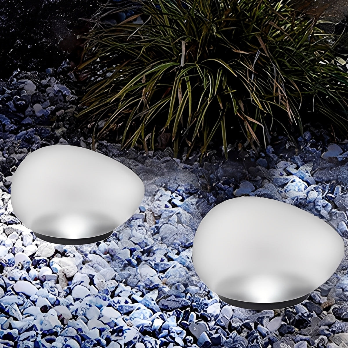 Kaori – Solar Gartenleuchte in Kieselstein-Optik