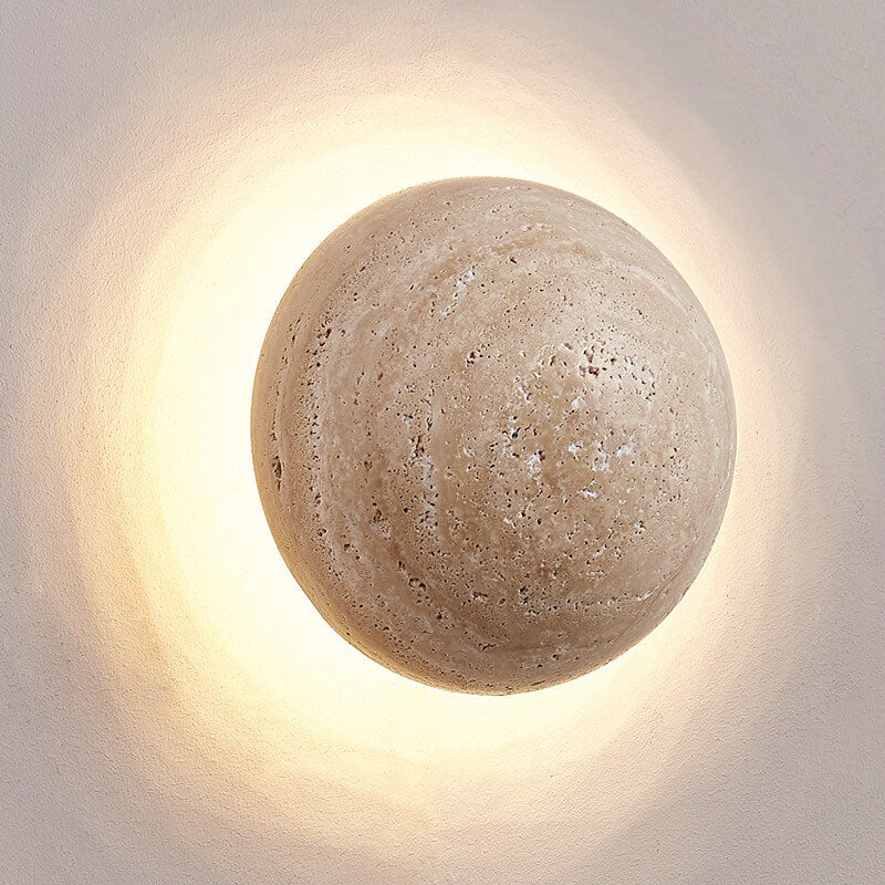 Esther – Halbkreis-Wandleuchte aus Naturstein