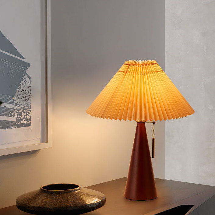 Emilia – Japanische Faltbare Holz LED Tischlampe