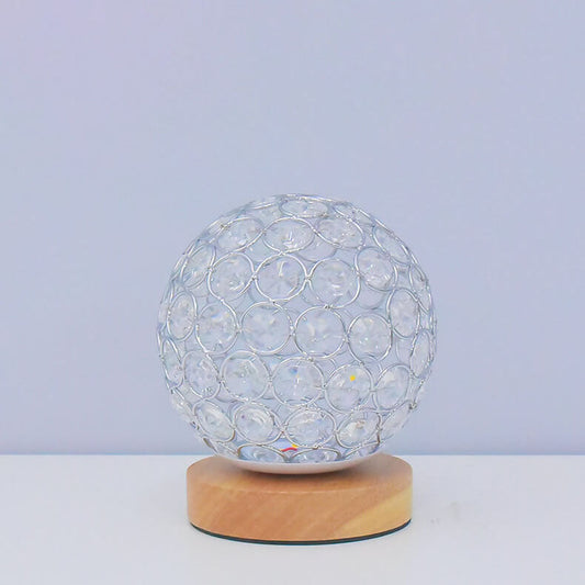 Shaira – Kristall-Tischlampe mit USB-Aufladung