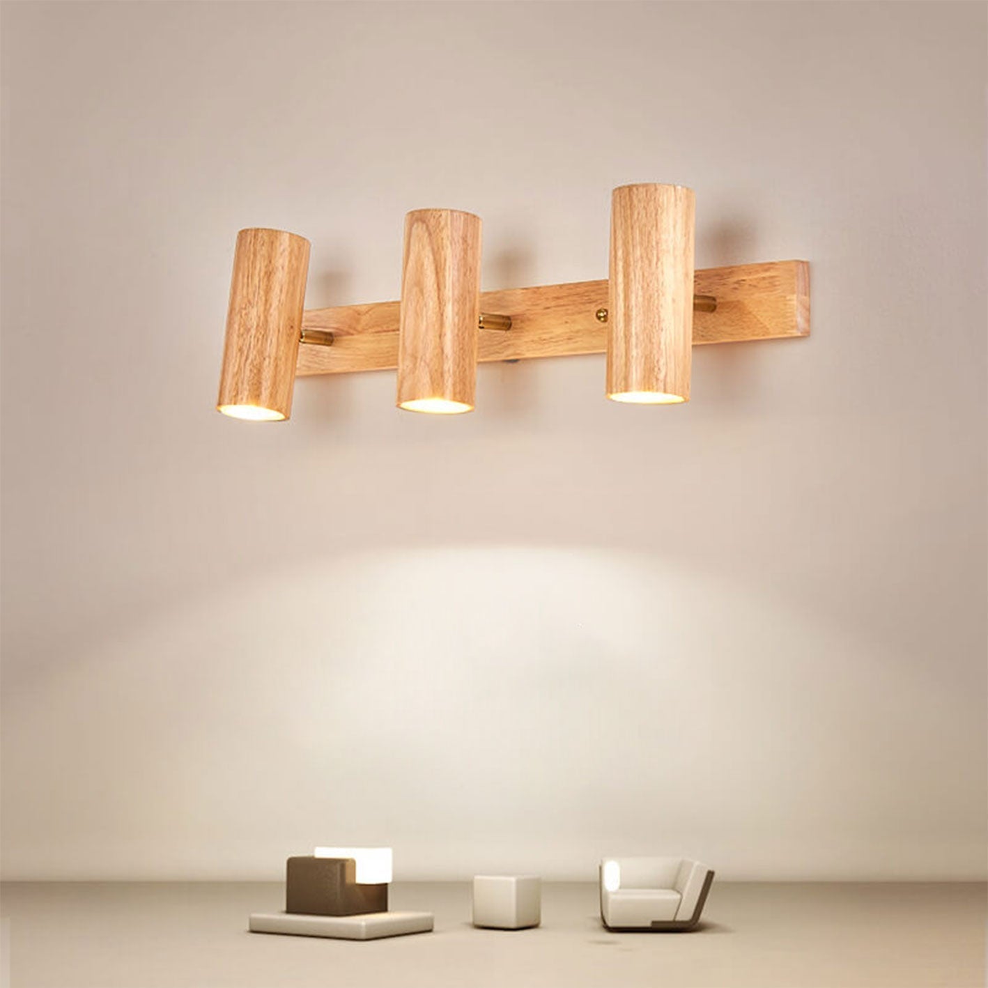 Nolan – Moderne Holz-Wandleuchte