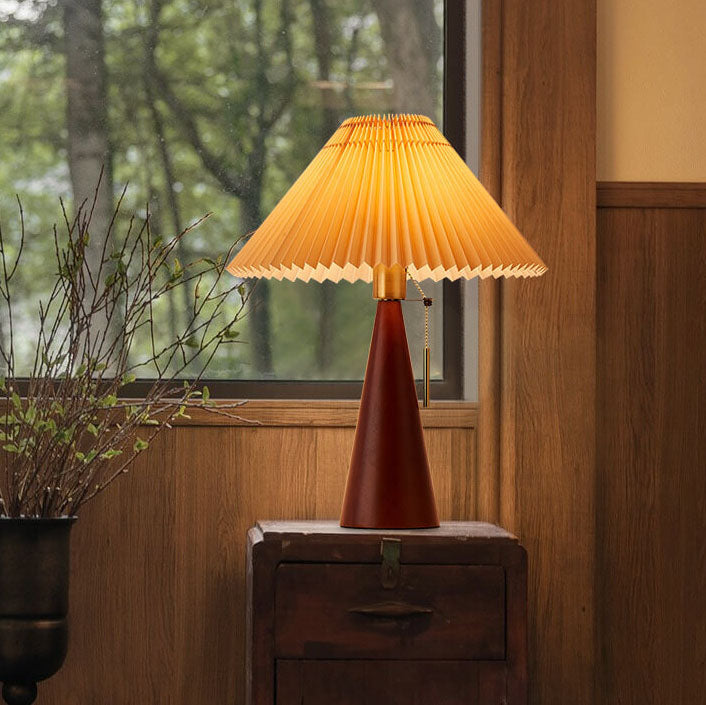 Emilia – Japanische Faltbare Holz LED Tischlampe