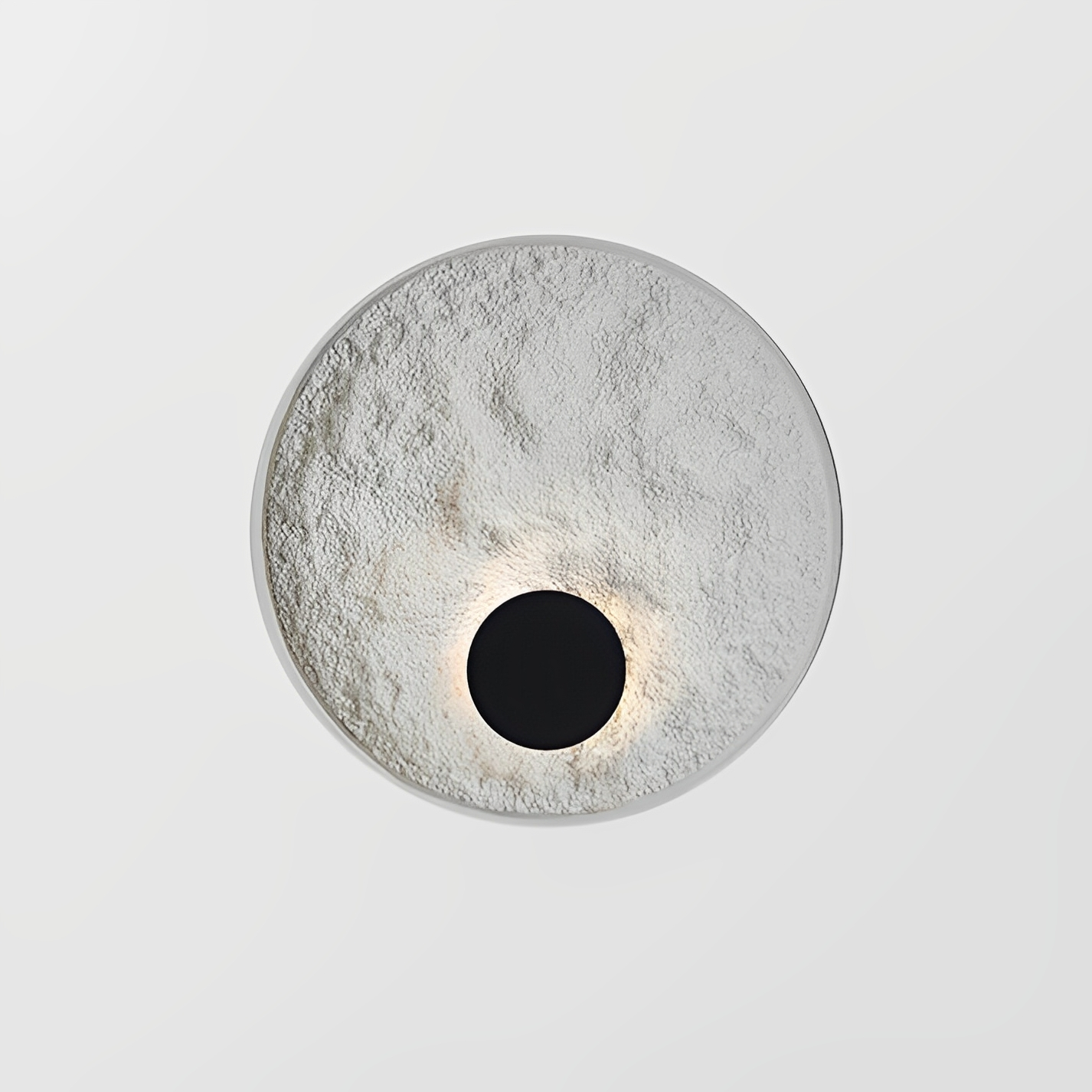 Lunaris – Runde Wandleuchte mit LED und weißem Globus-Design