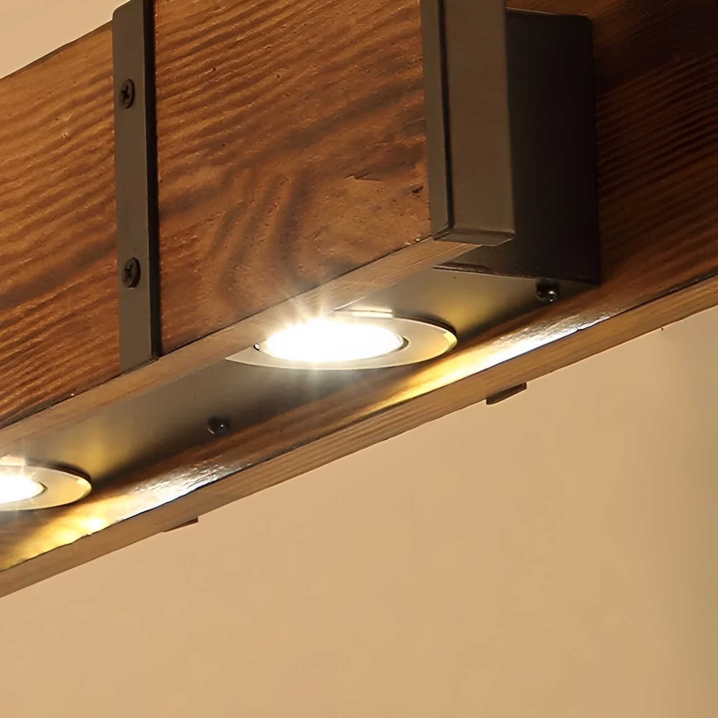 Bruno – Retro Industrielle Holz-Pendelleuchte
