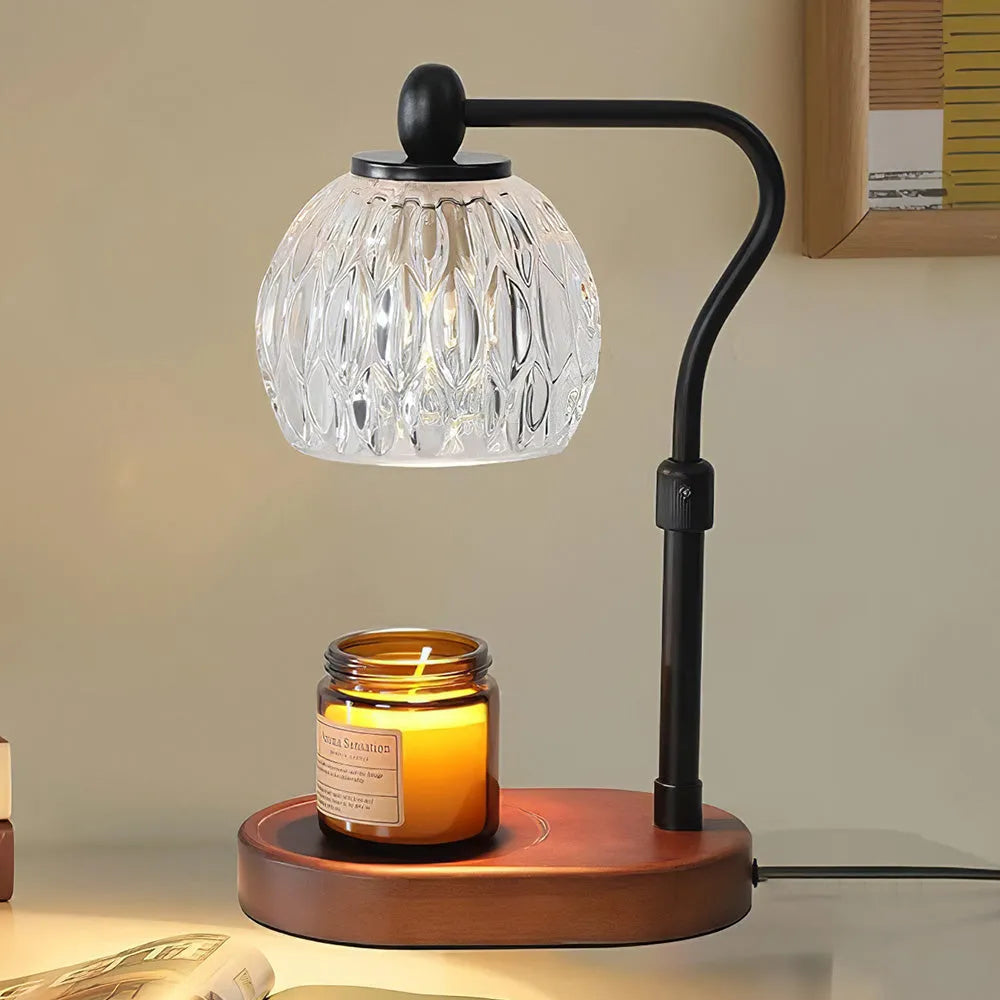 Emma – Goldene Glas-Kerzenwärmer Lampe