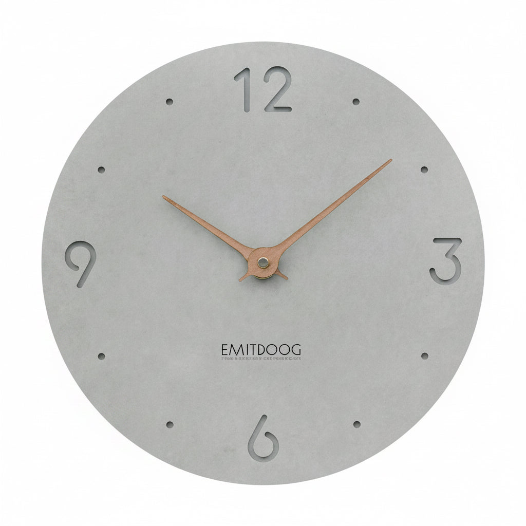 Skye – Graue Nordische Wanduhr