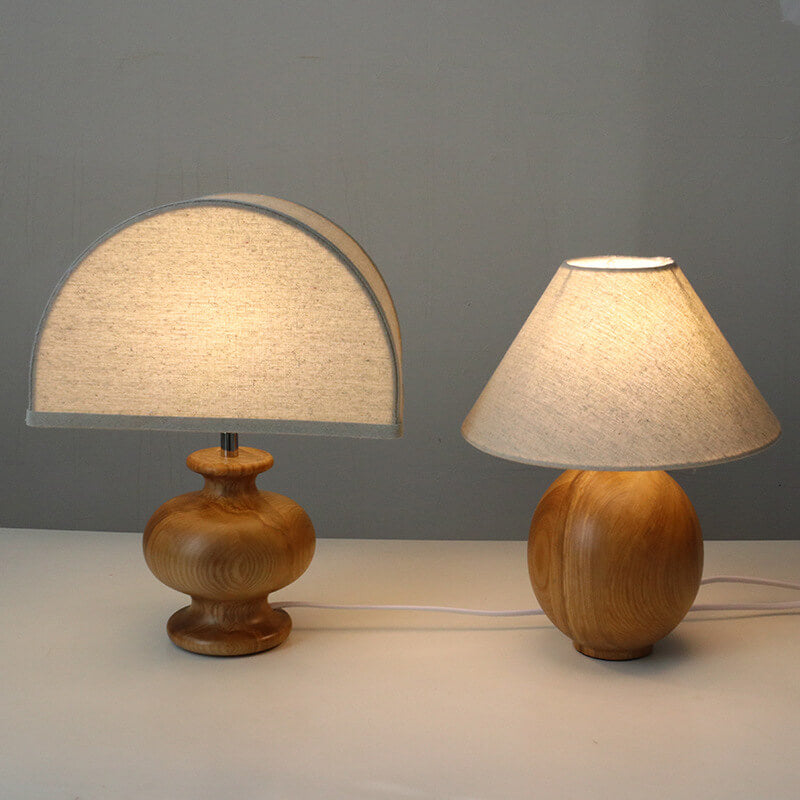 Natsumi – Japanische Wabi-Sabi Holz-Tischlampe