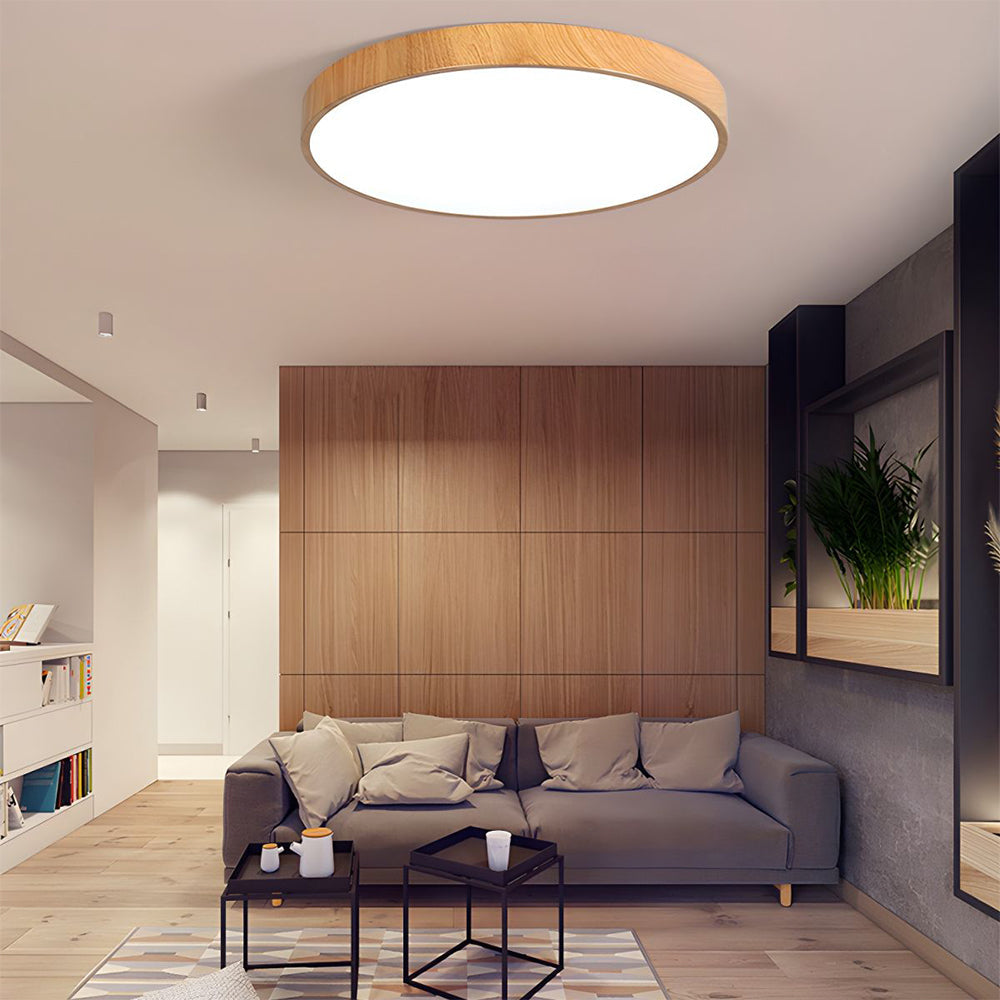 Lian – LED-Deckenleuchte in Holzoptik