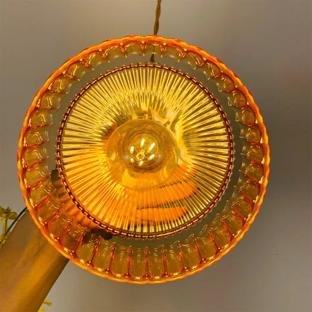David – Nordische Retro Messing-Glas-Pendelleuchte