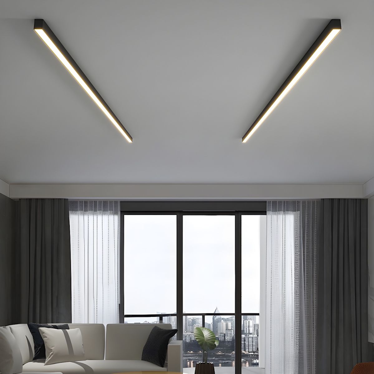 Lorin – Minimalistische Lineare LED-Deckenleuchte