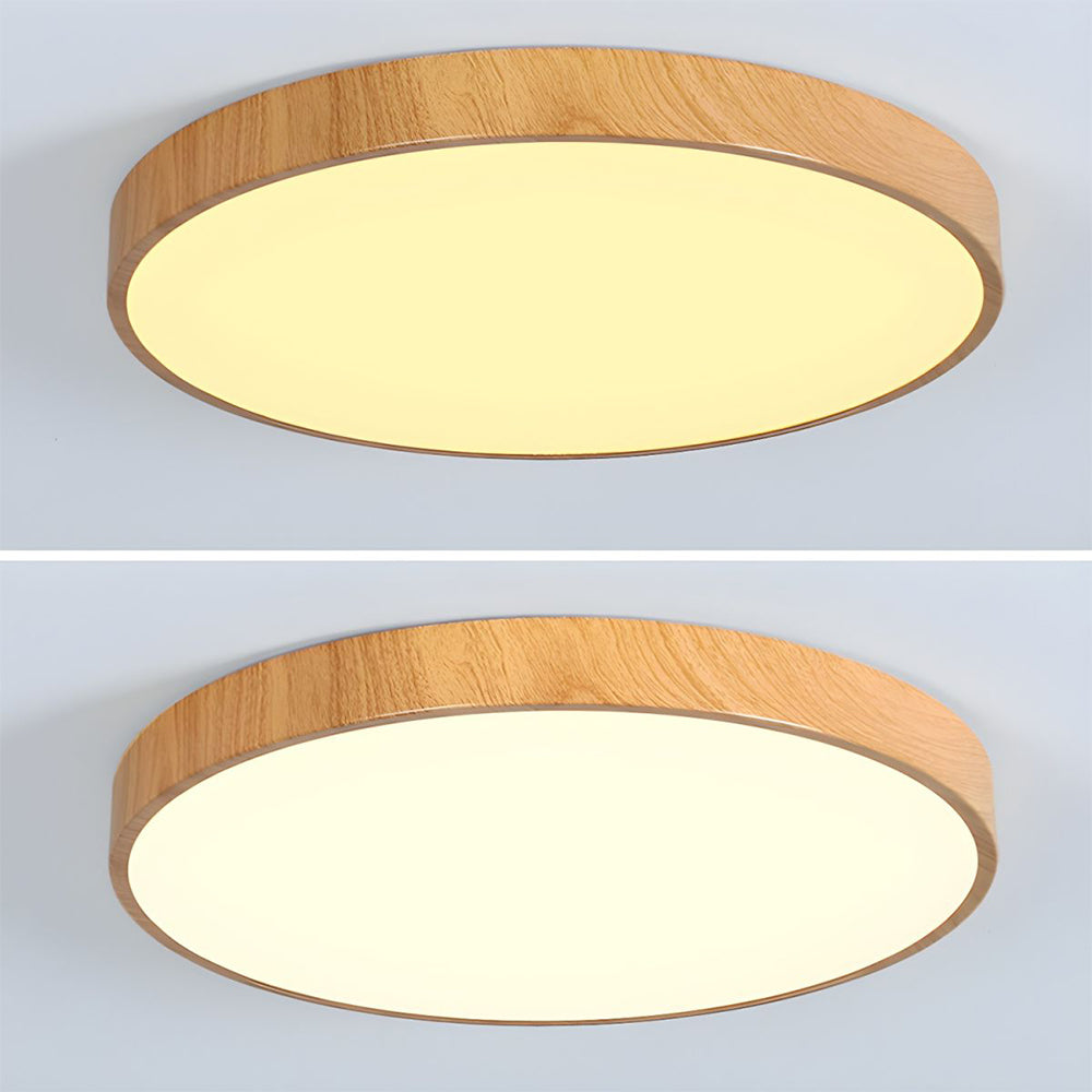 Lian – LED-Deckenleuchte in Holzoptik