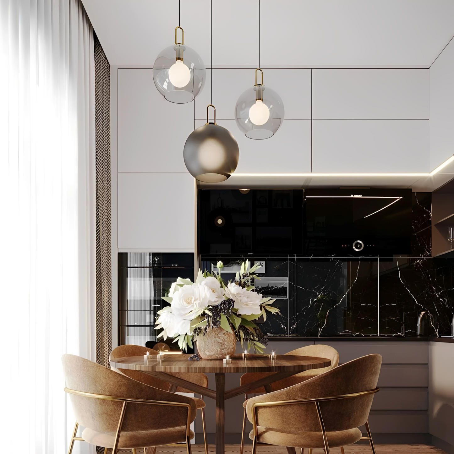 Nina – Nordic Moderne Glas Ball Pendelleuchte