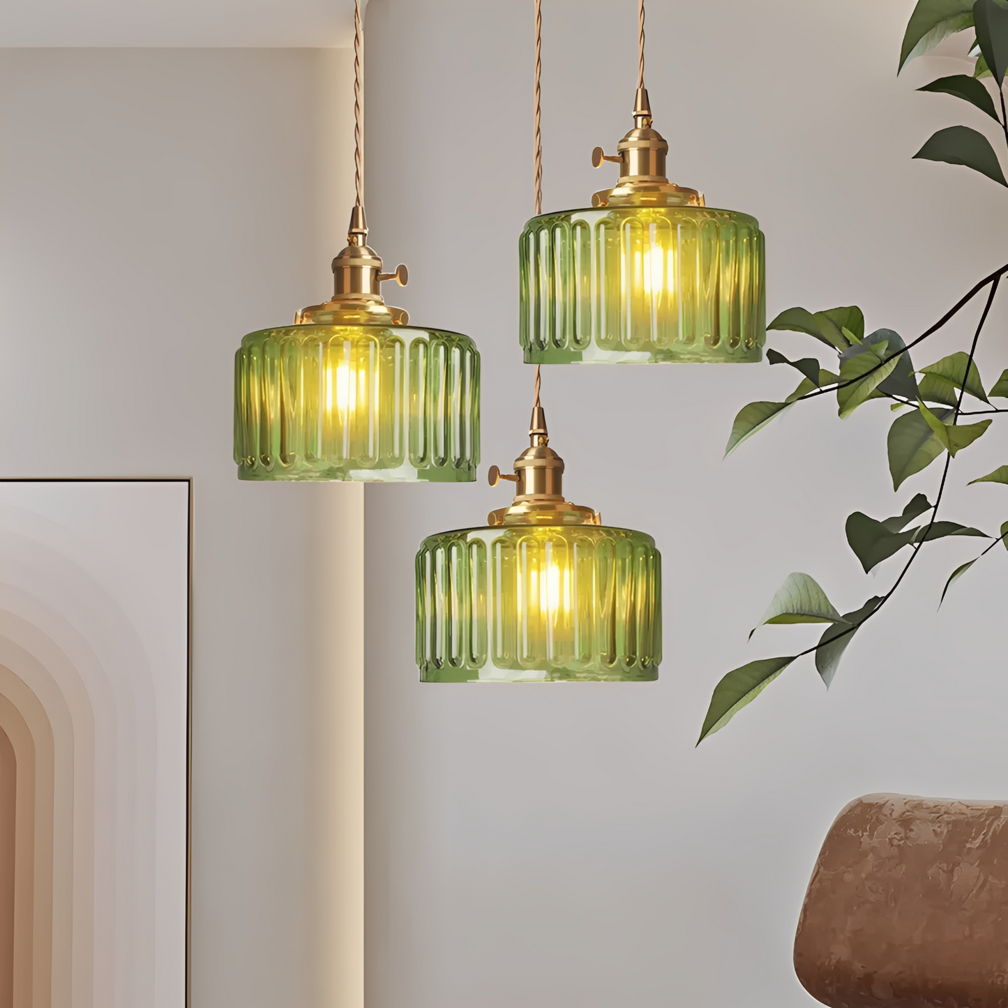 Miriam – Kreativer Brass-Glas Kronleuchter