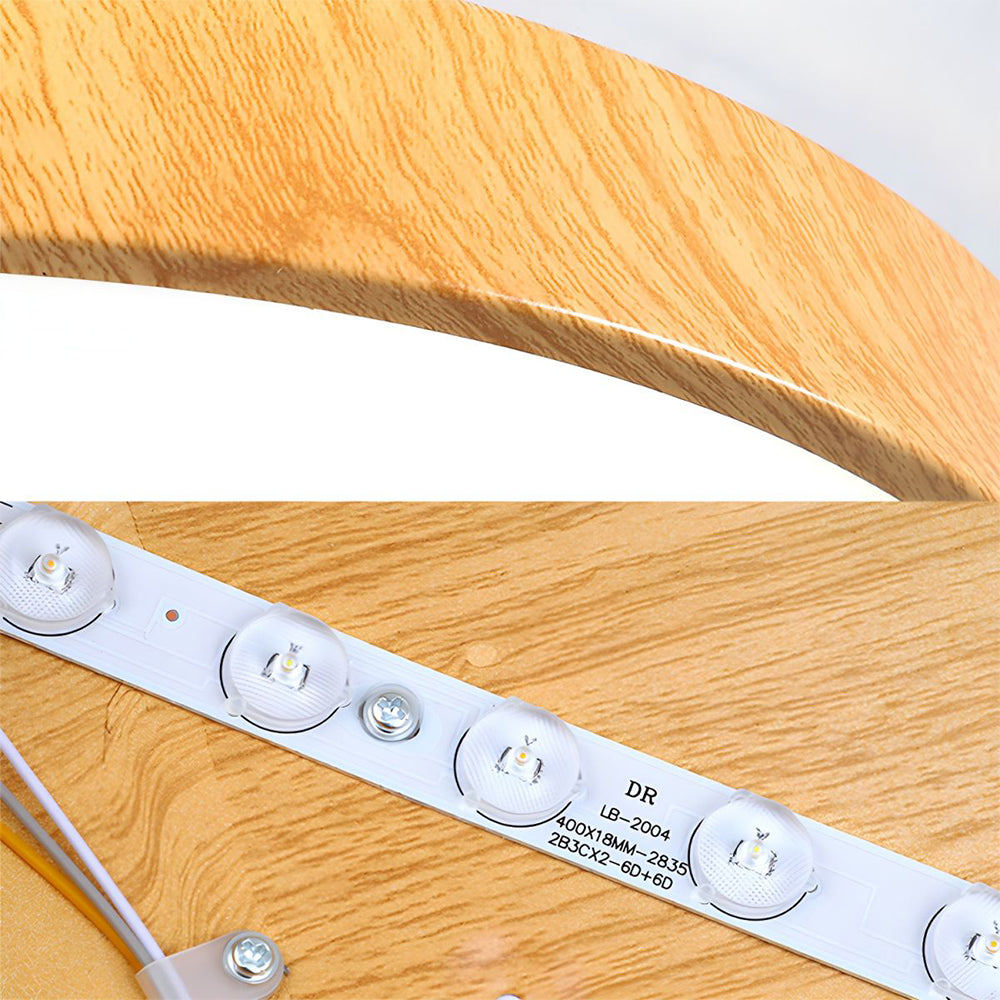Lian – LED-Deckenleuchte in Holzoptik