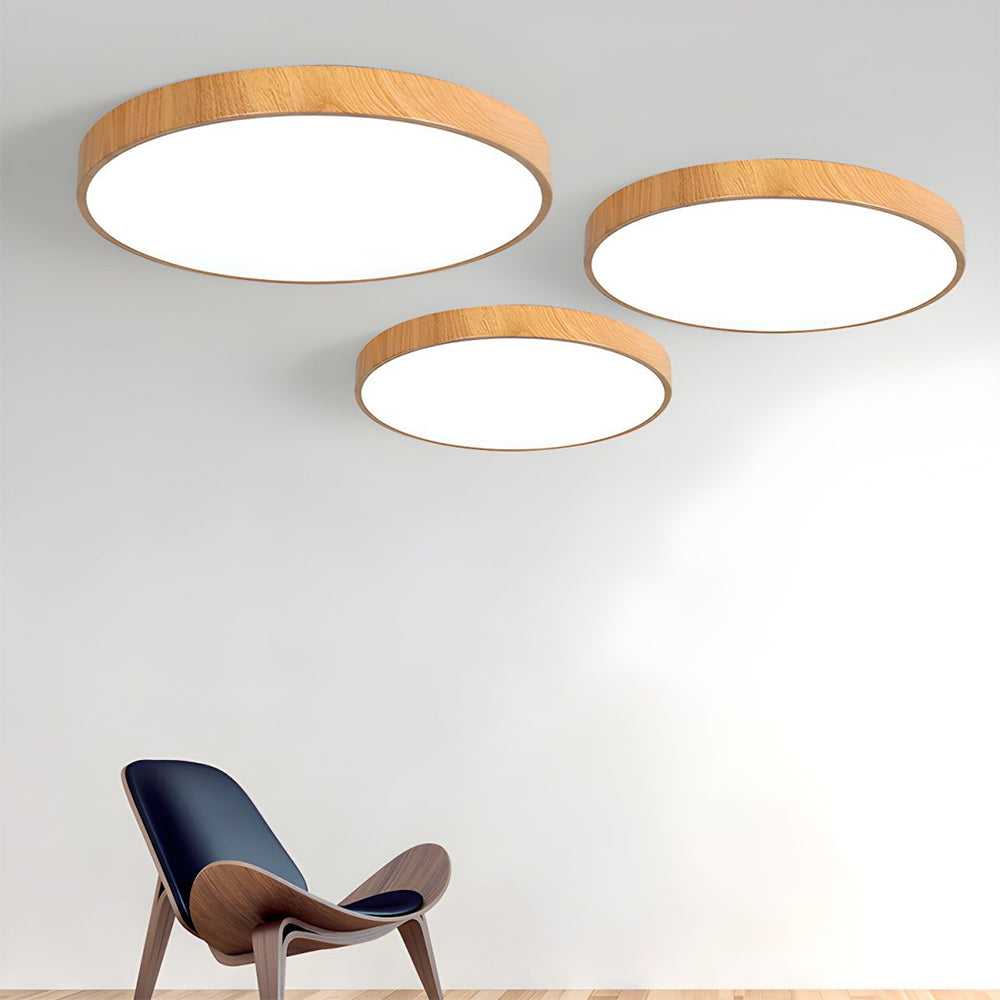 Lian – LED-Deckenleuchte in Holzoptik