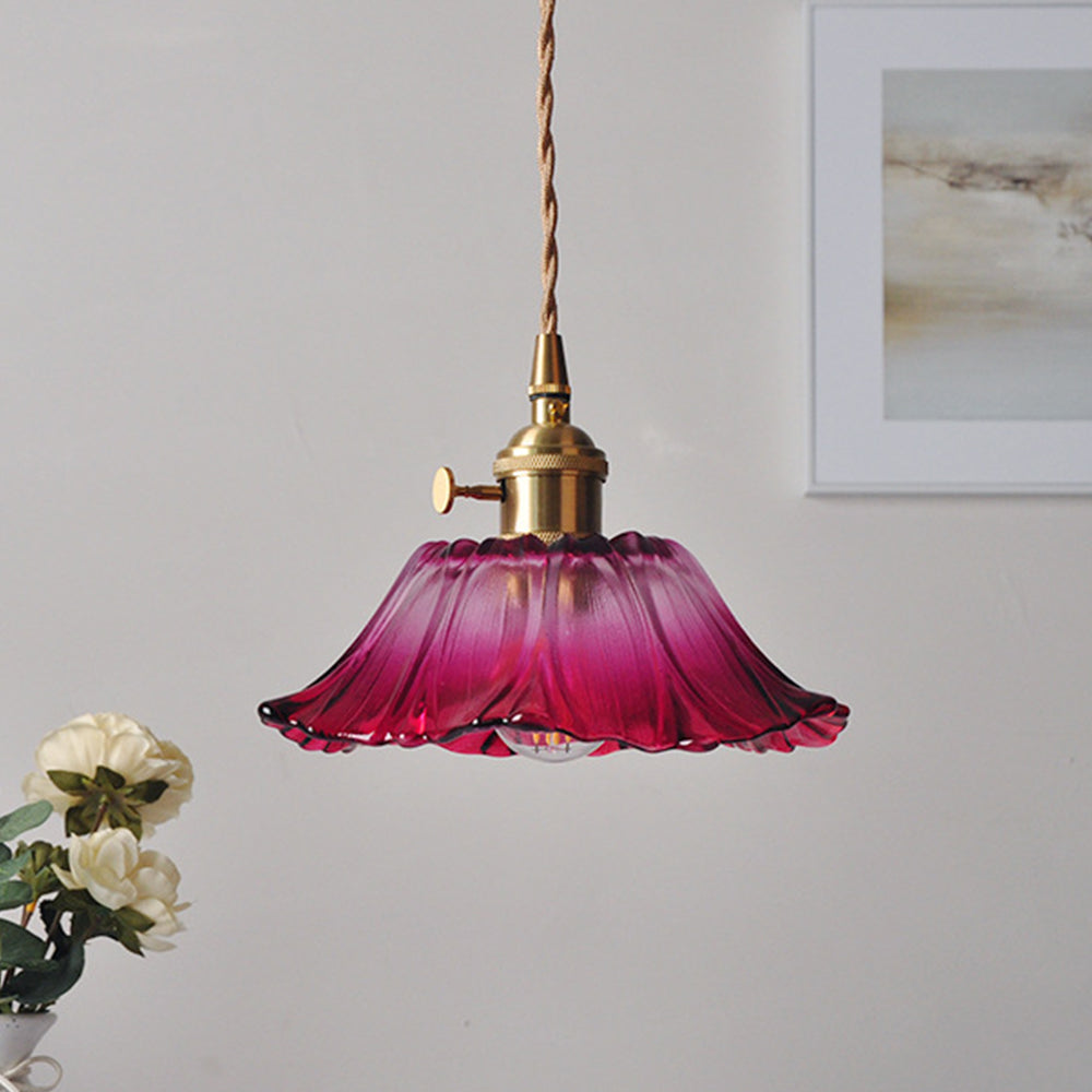Karo – Vintage Retro Glas-Pendelleuchte
