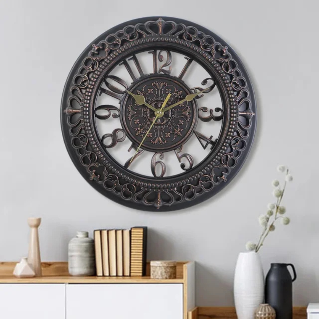 Anthea – Runde Vintage-Wanduhr