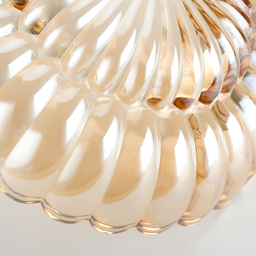 Remi – Vintage Bernstein Glas Deckenleuchte