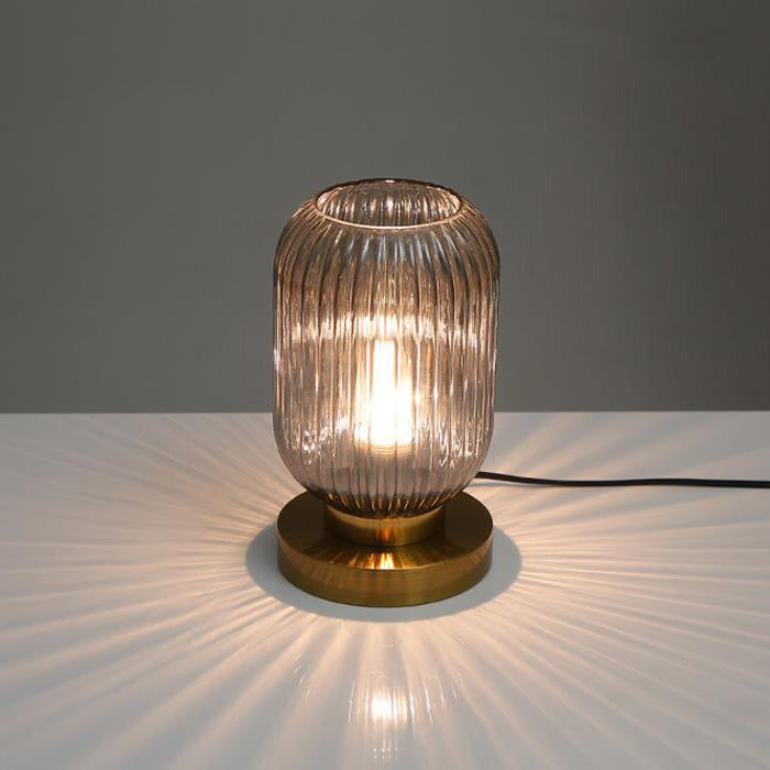 Nerida – Nordische Glas-Oval Tischlampe