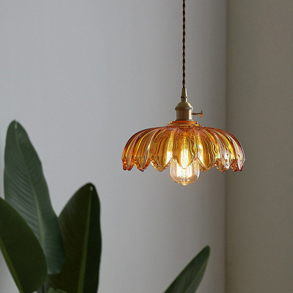 Jaynard – Messing-Glas-Pendelleuchte