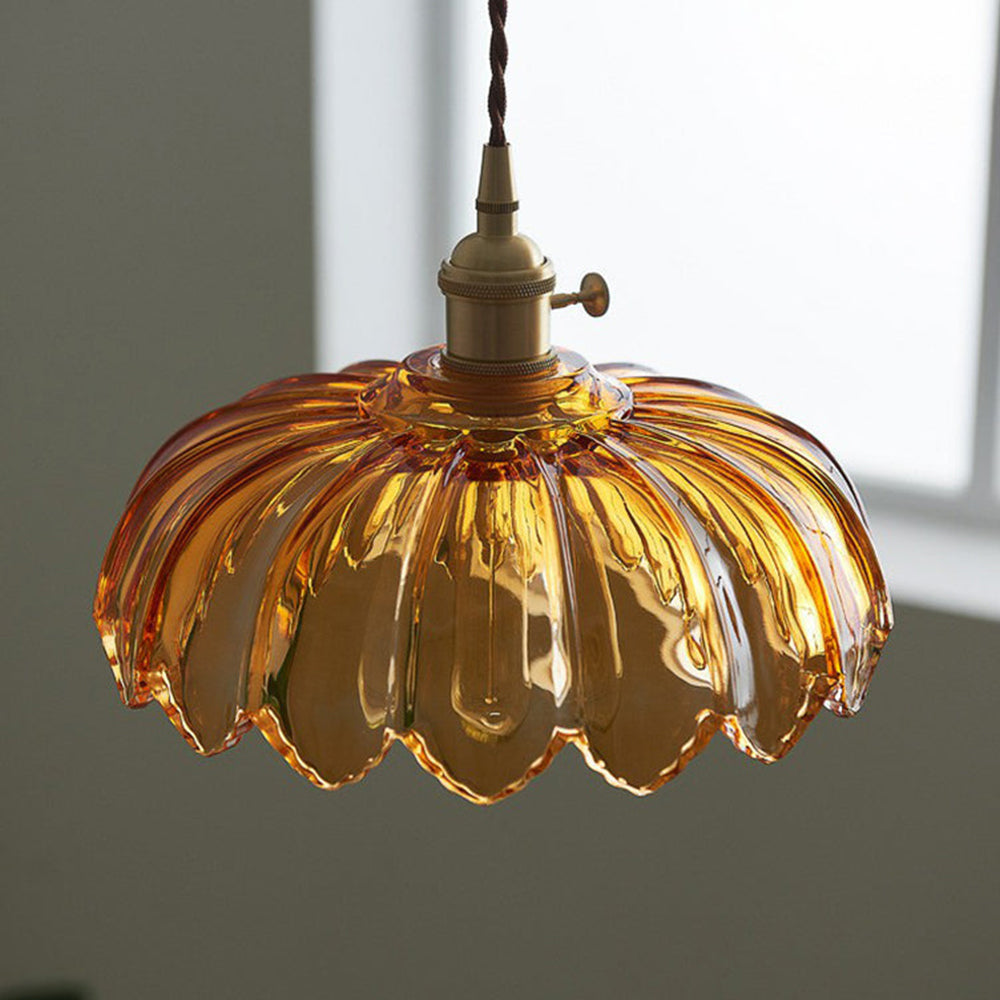Jaynard – Messing-Glas-Pendelleuchte